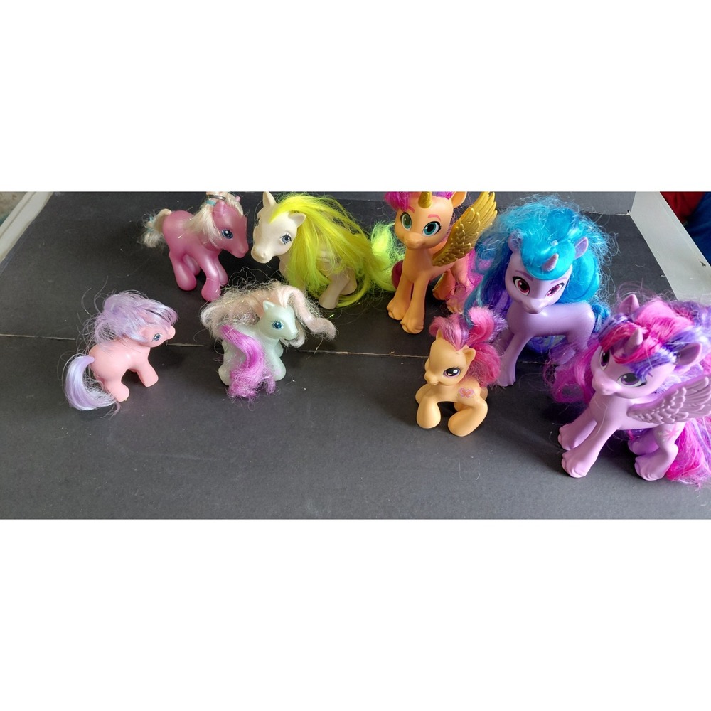Hasbro mix of vintage & modern My Little Pony brushable figures Collectible Toys